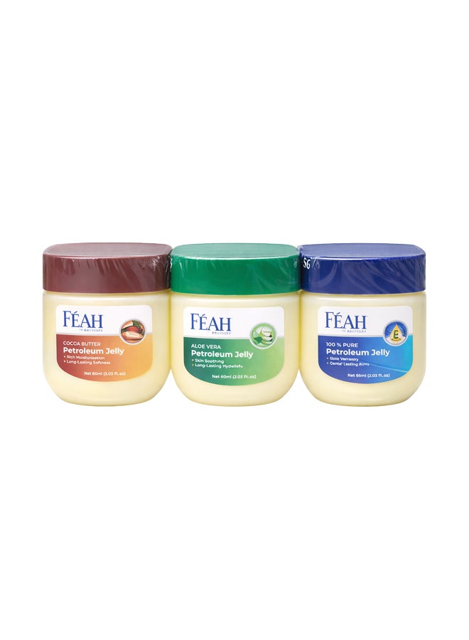 فياح Feah Pet Jelly 60ml – 3 Pieces Value Pack – Multi-Purpose Moisturizing Skin Care - Image 1